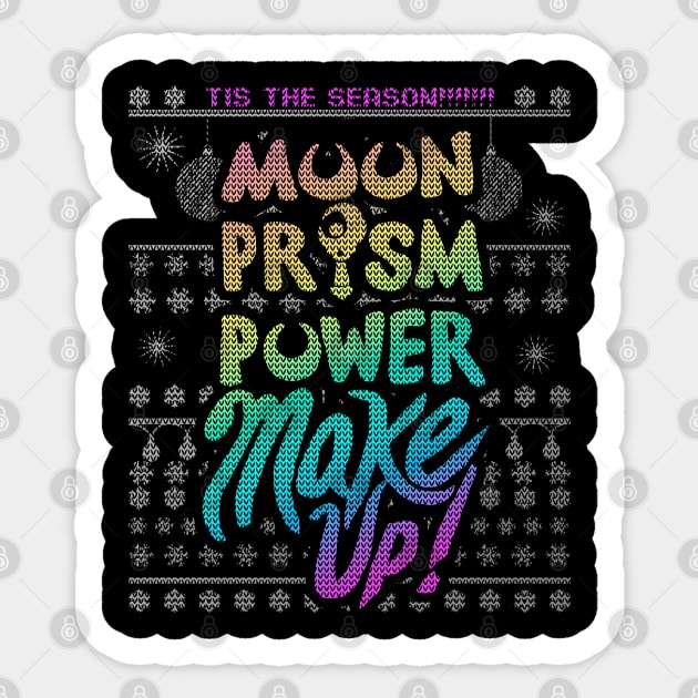 Moon Prism Power MakeUp! Ugly Christmas Sweater Sticker by hybridgothica